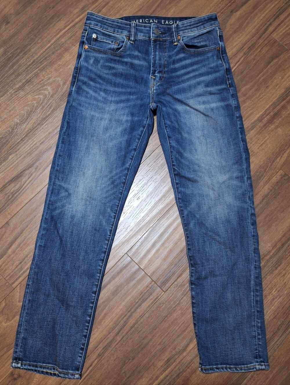 American Eagle Men's 30x29(Tag 30x30) Airflex Original Straight Blue Jeans